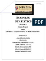 Statistical Analysis of Kashmir Files