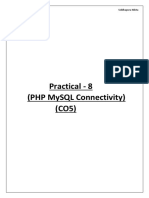 Practical - 8 (PHP Mysql Connectivity) (Co5)