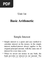 Unit 1 Simple Interest