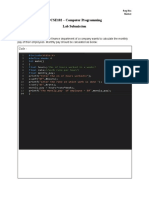 19CSE102 - Computer Programming Lab Submission: Code