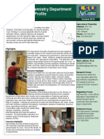 Agricultural Chemistry Department Profile: Highlights