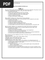 Part - A: Database Management System Lab