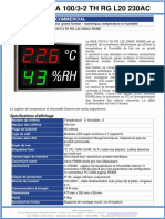Afficheur Grand Format de Temperature Et Humidite ADEL Instrumentation
