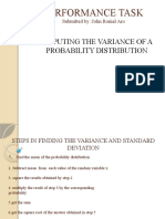 Performance Task: Computing The Variance of A Probability Distribution