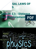 Universal Laws of Physics Lesson 1.1: Distance and Displacement