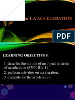 Lesson 1.3: ACCELERATION