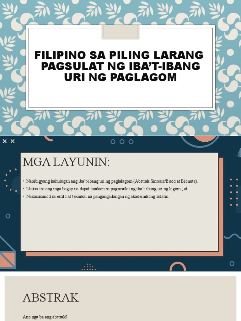 Filipino Sa Piling Larang | PDF
