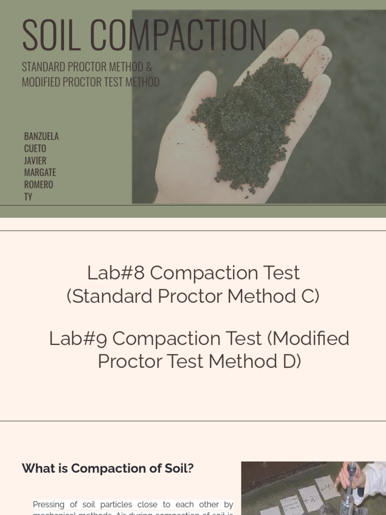 Soil Compaction Standard Proctor Method & Modified Proctor Test Method