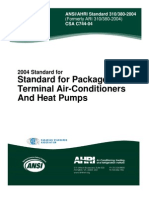 Standard For Packaged Terminal Air-Conditioners and Heat Pumps