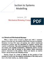 Introduction To Systems Modelling: Mechanical Rotating Components