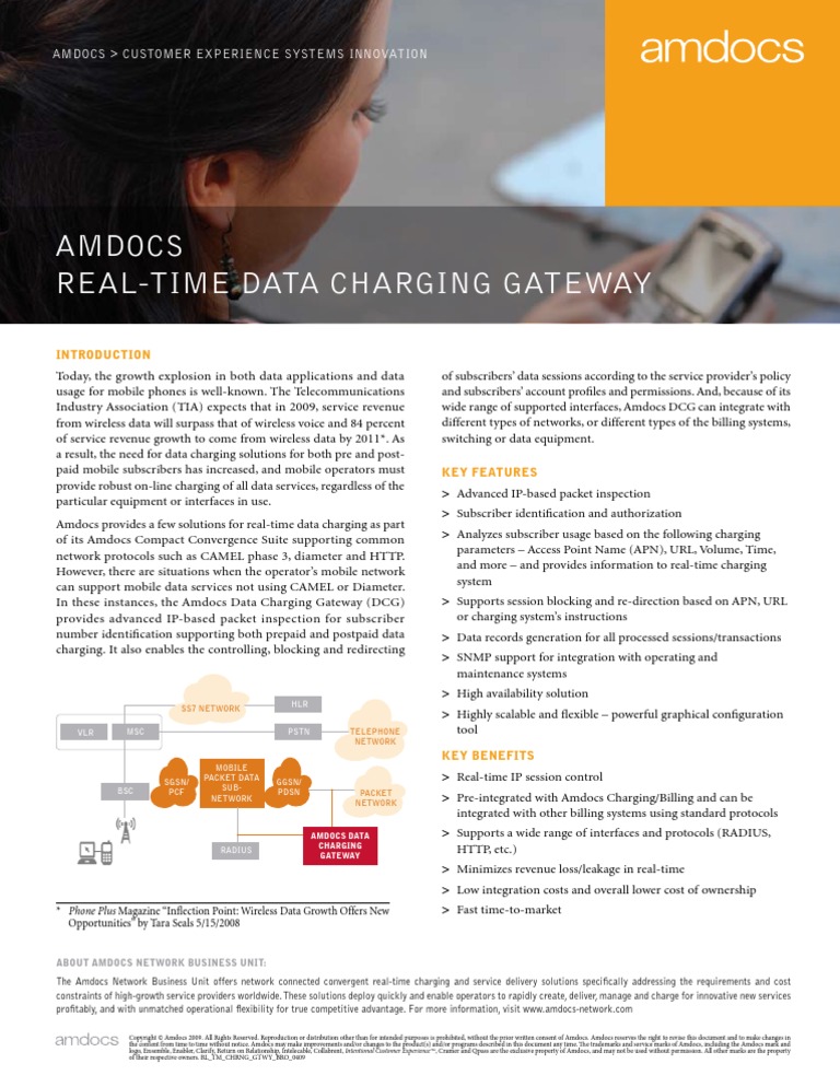 Brochure - Amdocs Data Charging Gateway | PDF | Computer Network ...