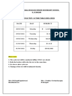 STD Iv CT4 Portions and Time Table