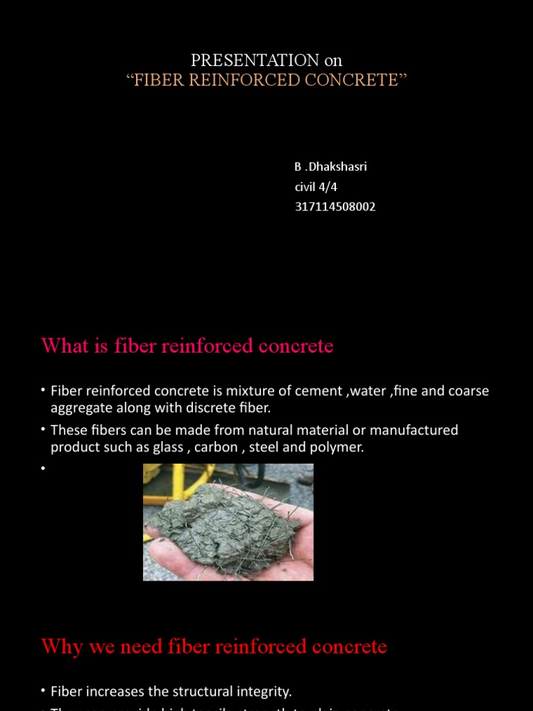 Fibre Reinforced Concrete | PDF | Concrete | Fibers