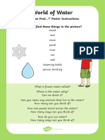 World of Water: Can You Find... ?' Poster Instructions Can You Find These Things in The Picture?