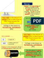 Recap: VOLTAGE Is The Amount of Energy Given To Electrons As