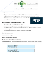 Lab 06 Characters, Strings, and Mathematical Functions: Objective