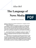 The Language of News Media by Allan Bell