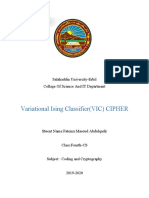 Variational Ising Classifier (VIC) CIPHER: Salahaddin Univercity-Erbil Collage of Science and IT Department