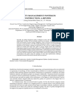 Quality Management System in Construction: A Review