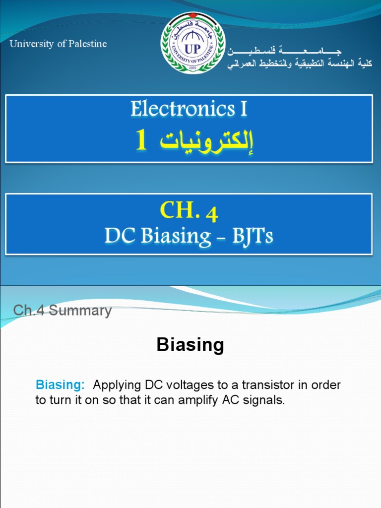 CH 04 Transistor Biasing PDF Manufactured Goods Electrical Engineering