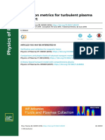 Validation Metrics For Turbulent Plasma Transport