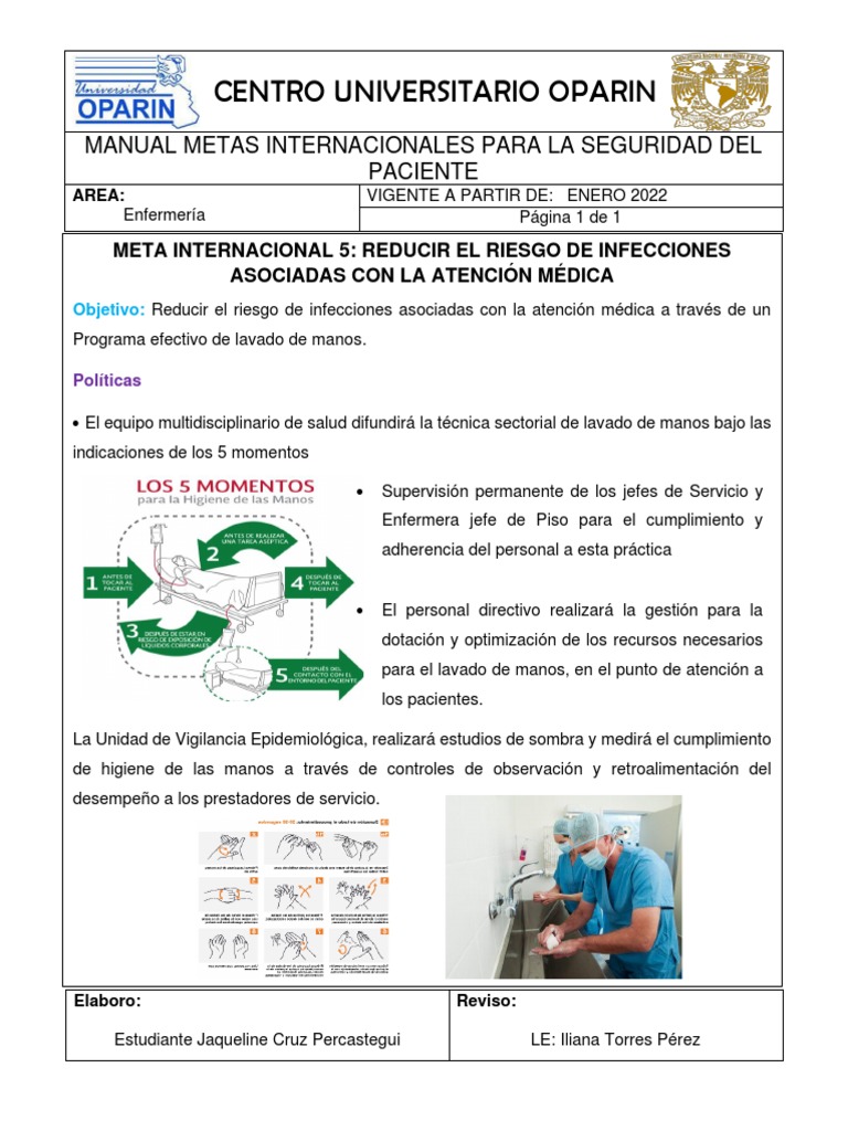 Mejora de Higiene en Atención Médica | PDF | Lavado de manos | Enfermería