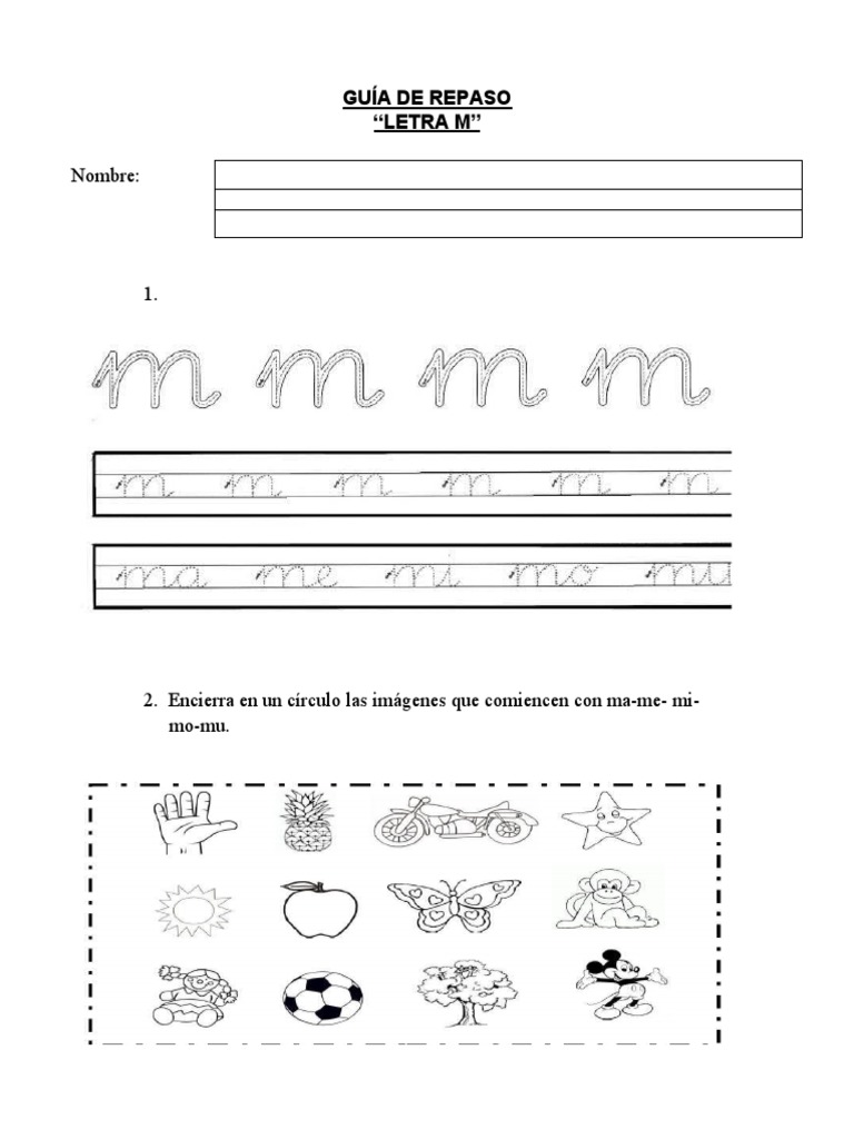 Guia Consonante M Repaso | PDF