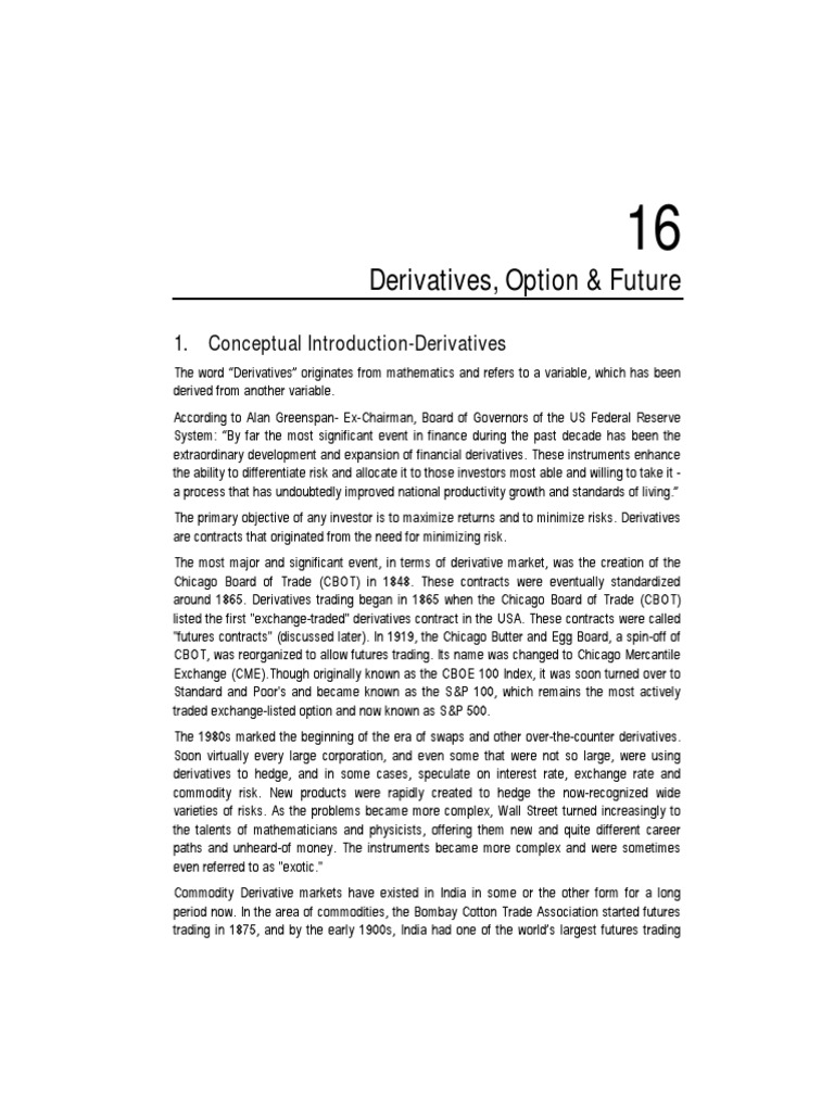 Basics of Derivatives Forward, Futures and Swap | PDF | Futures