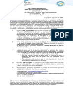 COMUNICADO No. 007 Receso Semana Santa 2022