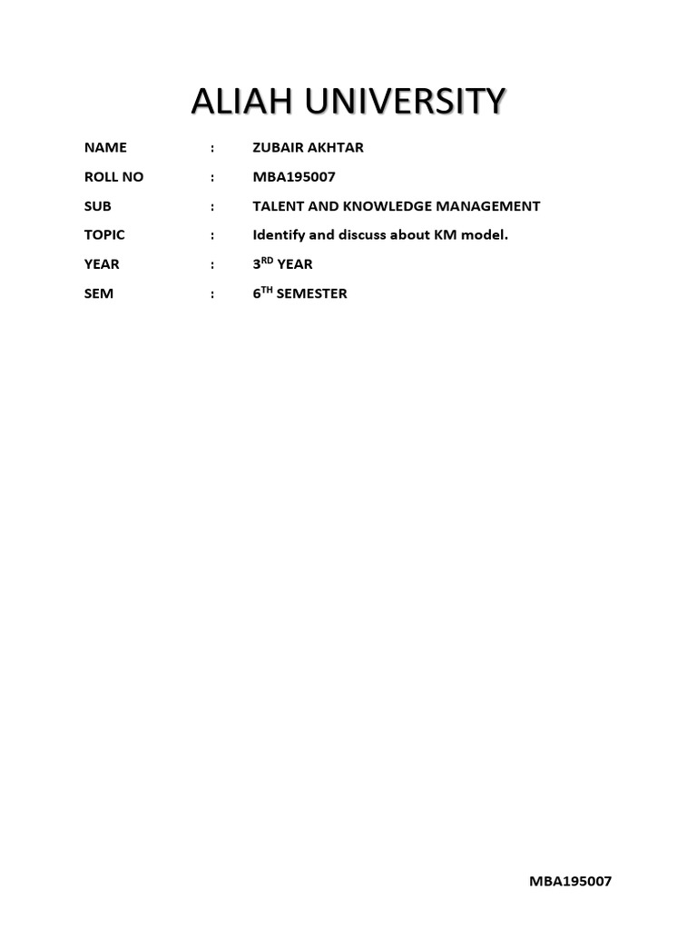 Knowledge Management Models Explained | PDF | Knowledge Management ...