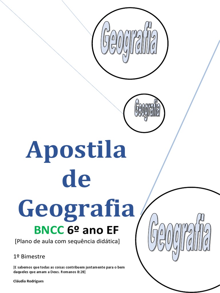 BNCC Apostila Geografia 6 Ano 1 Bimestre | PDF | Paisagem | Geografia