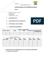 Informe de Ejecucion Charlas - Talleres