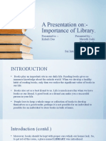 A Presentation On Importance of Library