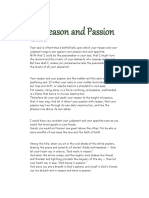 On Reason and Passion
