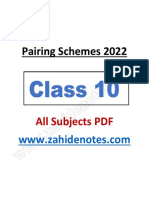 Pairing Schemes 2022 Class 10