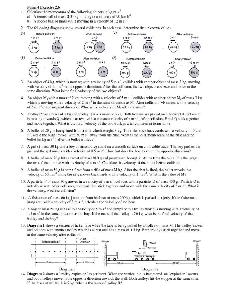 Physics 1 Pdf Collision Mass