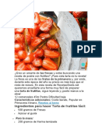 Tarta fresas primavera bajo coste 40g