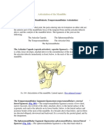 The Articulation of The Mandible