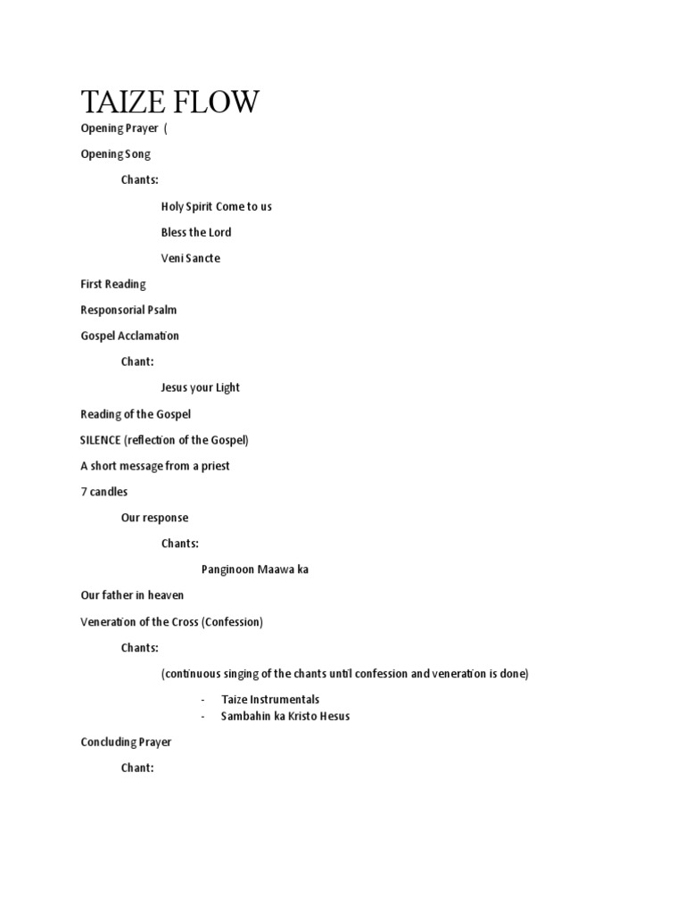 Taize Flow | PDF