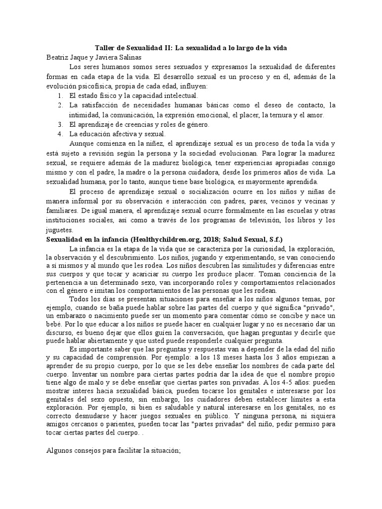 Sexualidad en las Etapas de la Vida | PDF | Vejez | La sexualidad humana