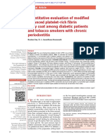 Quantitative Evaluation of Modified Advanced Platelet Rich Fibrin Buffy Coat Among Diabetic Patients and Tobacco Smokers With Chronic Periodontitis
