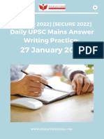Daily UPSC Mains Answer Writing Practice:: 27 January 2022