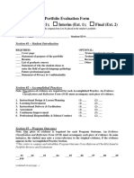 Portfolio Evaluation Form Initial (Clinic 1) Interim (Ext. 1) Final (Ext. 2)