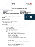 Advance Internet Programming Lab MST: Import Java - Util.Hashmap Import Java - Util.Scanner