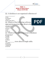 MCQ on Database Management System Concepts