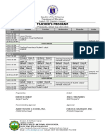 Teachers Program Template