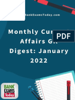 Monthly Current Affairs GK Digest January 2022