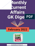 Monthly Current Affairs GK Digest February 2022 1