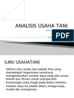 Analisis Usaha Tani 2021