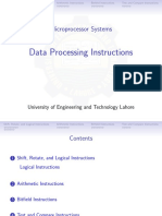 Data Processing Instructions: Microprocessor Systems